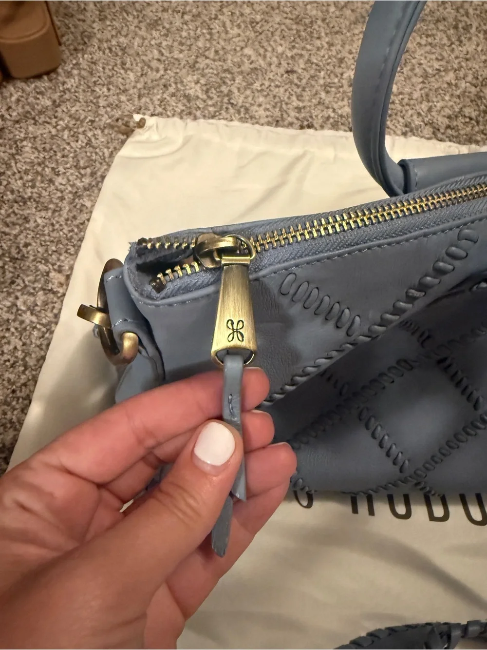 Hobo Sheila Bluebell Top Handle Medium Satchel Bag